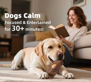 <strong>Wholesale</strong> Manufacture <strong>Durable</strong> <strong>Chew</strong>-Resistant Coffee Wood Fiber Beef Flavor Outdoor Use Dog Treat Holder <strong>Pet</strong> <strong>Toy</strong> - Product Image 5