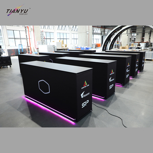 Bancone Pop-up Portatile per Promozione del Brand, Scrivania Reception Retroilluminata a LED in Alluminio, Tavolo Pieghevole per Fiere - Product Image 2