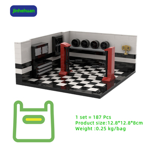 Juguetes para Niños, Bloques de Construcción, Mini Ciudad, Tienda de Reparación de Autos, Conjuntos de Ensamblaje ABS para Niños, Modelo de Construcción, Juguete Electrónico DIY ABS - Product Image 2