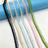 Stock usine 15mm 21 couleurs Bande élastique en dentelle picot en maille de soie effet poisson, garniture à volants en nylon, sangle de soutien-gorge romantique pour sacs et chaussures