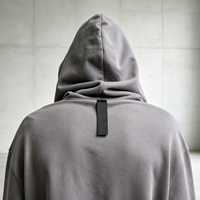 Sudadera con capucha corta para hombre, de algodón grueso, corte holgado, con remaches, cintura elástica, unisex, estilo streetwear, hecha a medida