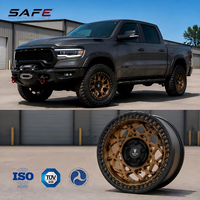 SaFe Mesh Spoke Bronze Beadlock Geschmiedete Offroad-Räder 17-20 Zoll 6x139,7 8x165,1 Hochbelastbare LKW-Felgen Passend für Dodge Ram 1500 2500