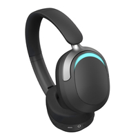 Casque sans fil OEM Bluetooth 6.0 avec ANC et ENC à alimentation unique, éclairage RGB, revêtement peint, oreillettes haut de gamme DNA pour le gaming