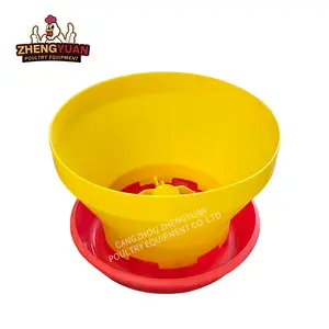Durable large opening Chicken Manual Feeder Plastic Poultry Feeder bucket