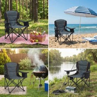 Chaises pliantes en acier personnalisées, légères, portables et durables, en tissu Oxford 600D, avec sac isotherme, pour le camping, le jardin, la randonnée, l'atelier et la chambre