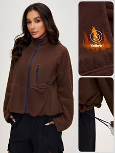 Ropa de calle con logotipo personalizado para mujer, Top corto de talla grande, sudaderas con capucha y cremallera, jersey de diseñador, sudaderas con capucha para mujer - Product Image 5