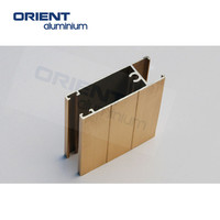 Profilés en aluminium extrudés couleur bronze pour portes coulissantes, fenêtres et portes en aluminium