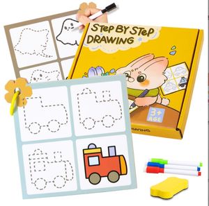 Magic riutilizzabile 60 Pattern penna di controllo istruzione Dot To Dot formazione scrittura pratica libro di apprendimento per i bambini - Product Image 1