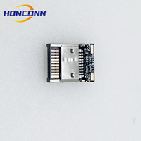 Conector USB 3.1 TIPO E Macho con cuerpo corto, tipo soldado con cable, con pin de posicionamiento LCP Negro