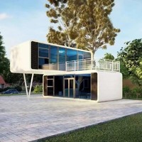 Maison capsule en acier moderne de luxe à 2 étages avec conception modulaire pour utilisation comme toilettes