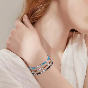 Bracciale Unisex PFT Bestseller in Ossidiana Nera Opaca, Turchese Blu, Jasper Imperiale Viola, 4mm Regolabile, Edizione Anniversario - Product Image 1