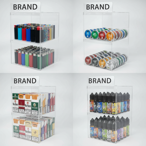 Présentoir de comptoir en acrylique personnalisé pour pochettes de nicotine Juice Head, huiles de cigarette électronique et briquets, pour les magasins de <span class=keywords><strong>tabac</strong></span> - Product Image 1