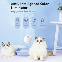 Désodorisant électrique automatique pour chiens et chats capteur intelligent LED souffle arrondi éliminateur d'odeurs d'animaux de compagnie litière fraîche pour chat