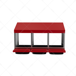 Las gallinas ponedoras son alojadas en gallineros metálicos de tres orificios con bandejas para <span class=keywords><strong>huevos</strong></span> y cajas de anidación. - Product Image 2