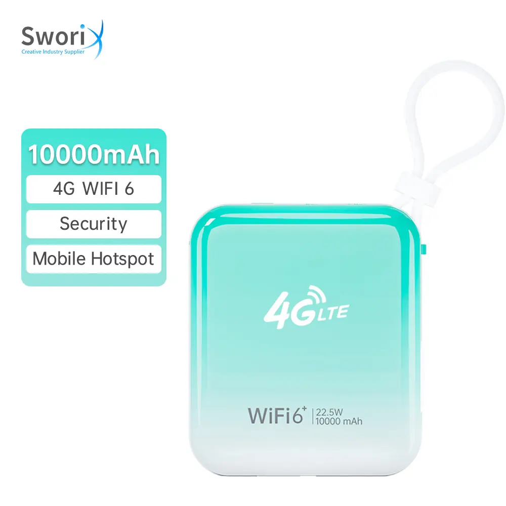 Point d'accès mobile 300Mbps 4G Routeur Wifi6 Mobile Mifis Hotspot 4G Lte Routeur de poche sans fil avec carte SIM