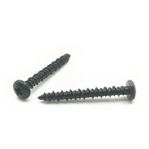 NOMOSION Round Head Phillips Tapping Screws PA3x23 Black Metal <b>Fasteners</b> General Industry Use - Product Image 4