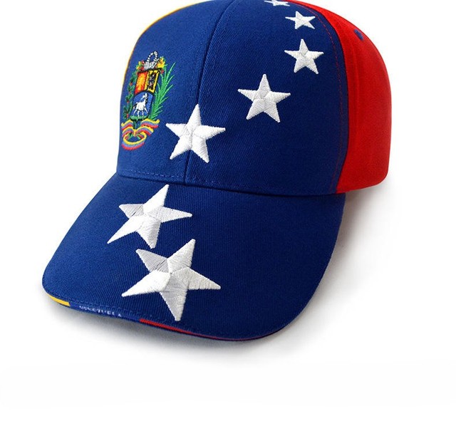 Hot Sale Adjustable 56-58CM Pure Cotton Cap Unisex Venezuela Flag Embroidery Baseball Hat Wholesale