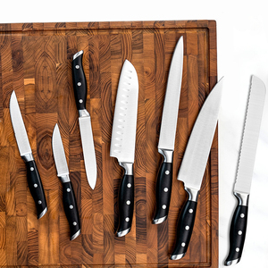 <span class=keywords><strong>Ensemble</strong></span> de couteaux de cuisine en acier inoxydable 3Cr13 personnalisable couteaux de chef japonais tranchants avec manche en ABS pour viande, fruits et légumes - Product Image 1