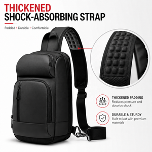 Sac à bandoulière pour <span class=keywords><strong>homme</strong></span>, sac à dos bandoulière, sac d'épaule d'origine OEM avec fermeture éclair SBS, port de charge USB et compartiment pour tablette - Product Image 2