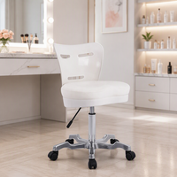 Nouveau Tabouret de Salon de Beauté en Cuir Synthétique 2026, Design Innovant, Hauteur Réglable par Vérin à Gaz, Certifié CE, Forte Capacité de Charge, Rotation 360°