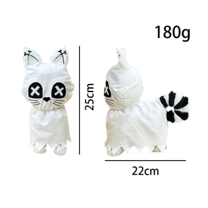 Peluche Gatto Scheletro di Halloween 25cm, Giocattolo di Peluche Cartoon, Divertente Compagno, Bambole Anime e Videogiochi, Regalo per Bambini - Product Image 6