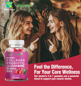Women's collagen Probiotic gluta Gummies 3 in 1 <b>candy</b> female Glow Skin Whitening Halal Certified Women collagen Probiotic Gummy - Product Image 3