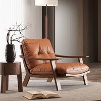 Canapé individuel en bois de frêne massif de style antique DISHI, confortable, vintage, pour salon