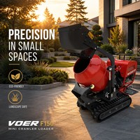 Mini-chargeuse sur chenilles VOER F150, poids opérationnel 642 kg, capacité de la benne 0,145 m³, équipement de chantier professionnel, vente en gros