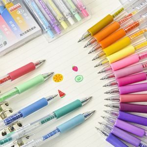 Wholesale Creative 0.5mm Gel Pen Morandi Color Neutral Pen Box 6 Sets Color Gel Ink Pen Stationery Office Supplies - Product Image 2