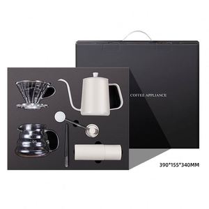 Modern Accessories Set With Glass Coffee <b>Pot</b> <b>Ceramic</b> Cups Bamboo Coaster and Stainless Steel Stirrers Bulk Order - Product Image 1