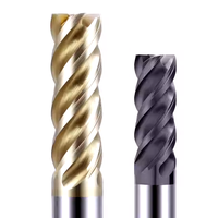 Meilleur prix HRC55 fraise à nez carré 4 cannelures fraise à bout plat étain 6mm tige CNC accessoire de Machine-outil ODM/OEM