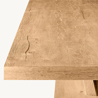 Table à manger rectangulaire en bois de chêne de luxe, design moderne, bois massif, meubles d'intérieur et d'extérieur pour la cuisine, le salon, la maison
