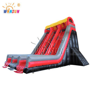 Tobogán Acuático Inflable Doble Personalizado Winsun, Rojo y Negro, Material de PVC, Sin Plomo, Ignífugo, Impermeable, Certificado CE, Fácil de Instalar - Product Image 3