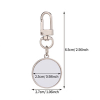 Kunden spezifische Metall Blank Schlüssel bund personal isierte gedruckte Werbe Sublimation Schlüssel anhänger Runde Herz Anhänger Schlüssel ring