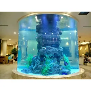 High quality decoration aquarium fish tank large clear acrylic round cylinder