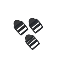 Boucle de sangle tissée en plastique POM noir de 20 mm, luxe, solide, étanche, réglable, à verrouillage échelle pour sacs à dos tactiques de voyage (100 pièces)