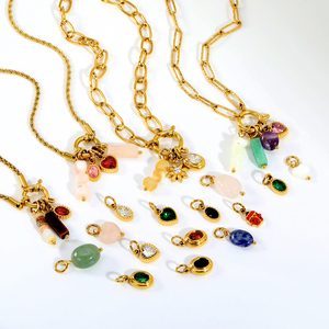 ขายส่งจี้ทอง 18K สแตนเลสสตีล DIY สำหรับทำเครื่องประดับเคลือบเงา จี้ห้อยคอ สร้อยข้อมือ อุปกรณ์ทำเครื่องประดับ - Product Image 3