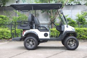 รถกอล์ฟยกสูง 4 ที่นั่ง แบตเตอรี่ลิเธียมรักษ์โลกใหม่ 48V/12V-300W 5Kw ขนาด 2950*1340*2050 มม. - Product Image 4