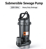 Pompa Air Submersible Fase Tunggal 220V QDX25-7 1HP 0.75KW Kabel Tembaga 7M Motor 25M3/H Head 7M Outlet 2.5 Inch