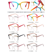 2024 Popular colorido cuadrado elegante Anti luz azul gafas de lectura mujeres diseñador marco grande ordenador óptica presbicia gafas