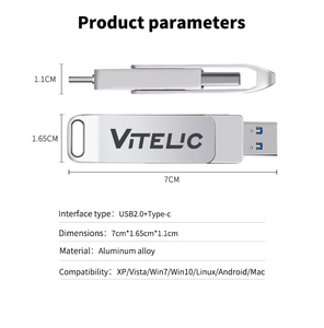 <strong>Usb</strong> Disk Pen Drives Wholesale <strong>Memory</strong> Stick 128GB 64GB 32GB 16GB 8GB 2 in 1 <strong>Usb</strong> Flash Drive Type c 3.0 <strong>Usb</strong> Stick with logo Custom - Product Image 6