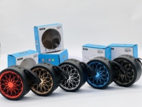 Enceinte portable rechargeable en forme de pneu avec lumières LED, basses profondes, puissance de sortie 100-300W pour usage extérieur, Boombox