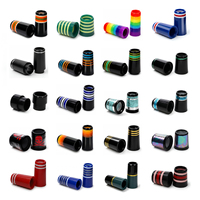 Ferrules de golf noires en plastique pour clubs de fer et de driver, avec anneau simple argenté, logo personnalisé OEM, vente en gros d'usine, faible MOQ