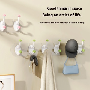 Nấm Móc Phòng Trang Trí Sáng Tạo Tường Dính <span class=keywords><strong>Hooks</strong></span> Cho Nhà Bếp Phòng Tắm Phòng Ngủ Móc Trên Cửa Ra Vào Và Bàn Tủ Quần Áo Tủ Quần Áo - Product Image 4