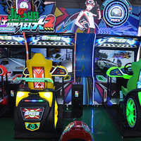 Machine d'arcade de course pour quatre joueurs Speed Street 2 pour parc d'attractions, écran Quad HD, 220V, sièges multicolores, divertissement