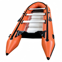 Bateau pneumatique à plancher en aluminium haute capacité pour 14 personnes, idéal pour la pêche en haute mer et les croisières côtières