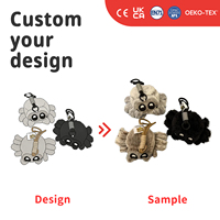 Porte-clés en peluche araignée personnalisé, breloque de sac animal mignon, porte-clés en peluche doux, pendentif de personnage, cadeau jouet OEM ODM