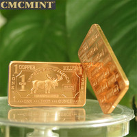Barres de cuivre en lingot d'animal, 1 oz, 999, cuivre pur fin, lingot de cuivre en forme de mouflon, B20
