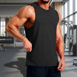Camiseta sin Mangas de Algodón/Poliéster Transpirable de Alta Calidad a Precio Económico para Hombre, Gimnasio, Fitness, Culturismo, Personalizable - Product Image 2