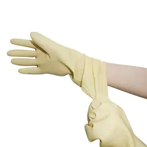 Rubber Dishwashing Gloves Kitchen Cleaning Reusable Durable Arms Length Long Latex Gloves